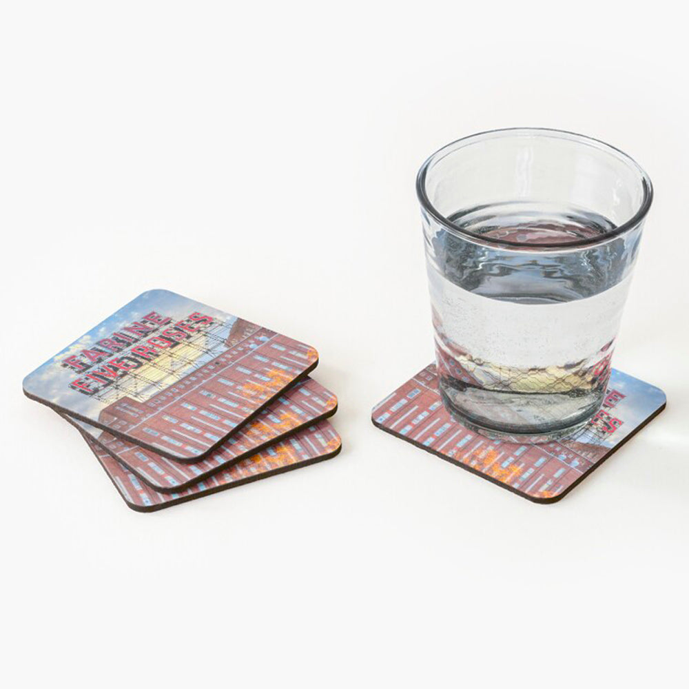 drink coaster, cork base, glass, hot, cold, bevrage, montreal, made in montreal, gift set