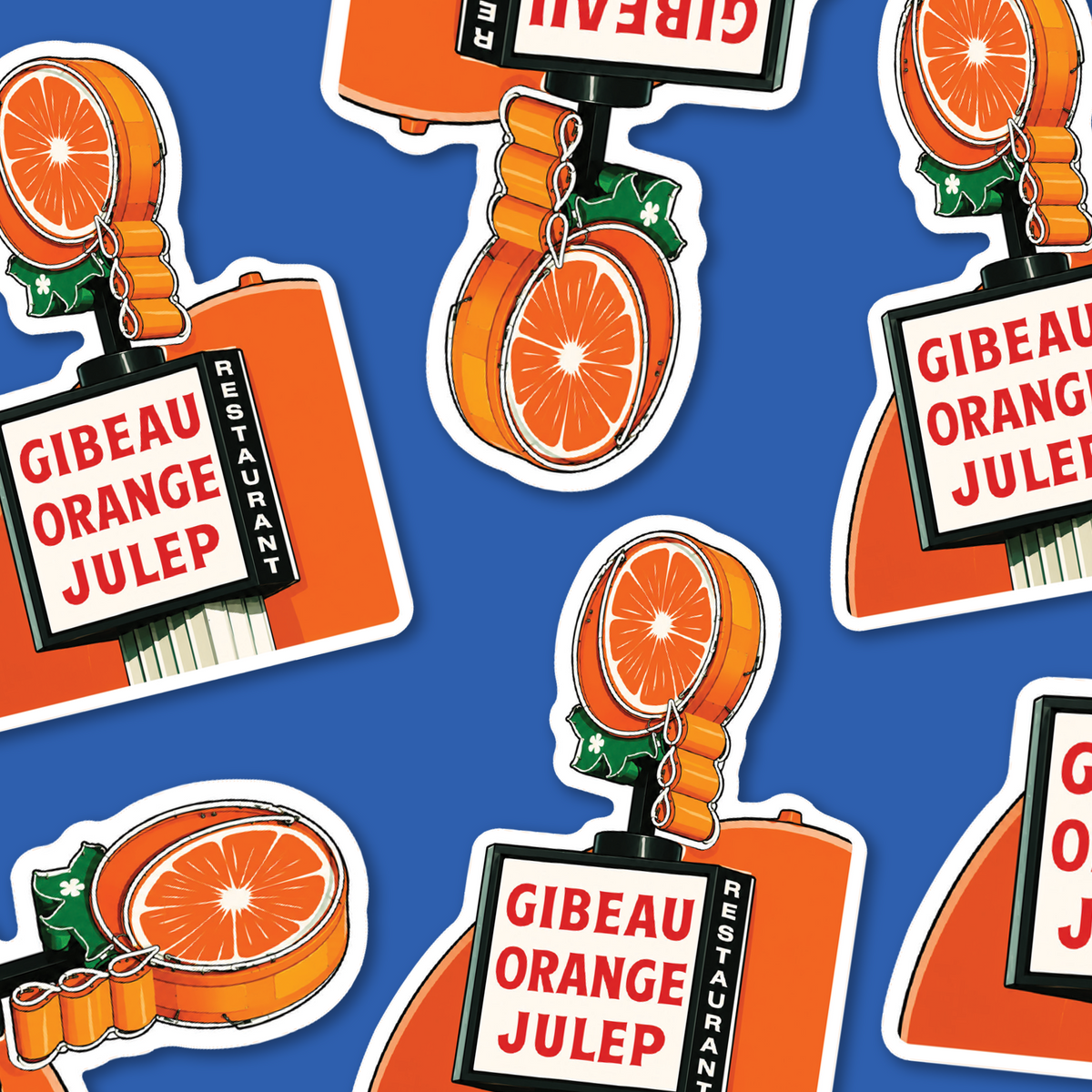 Autocollant « Gibeau Orange Julep »