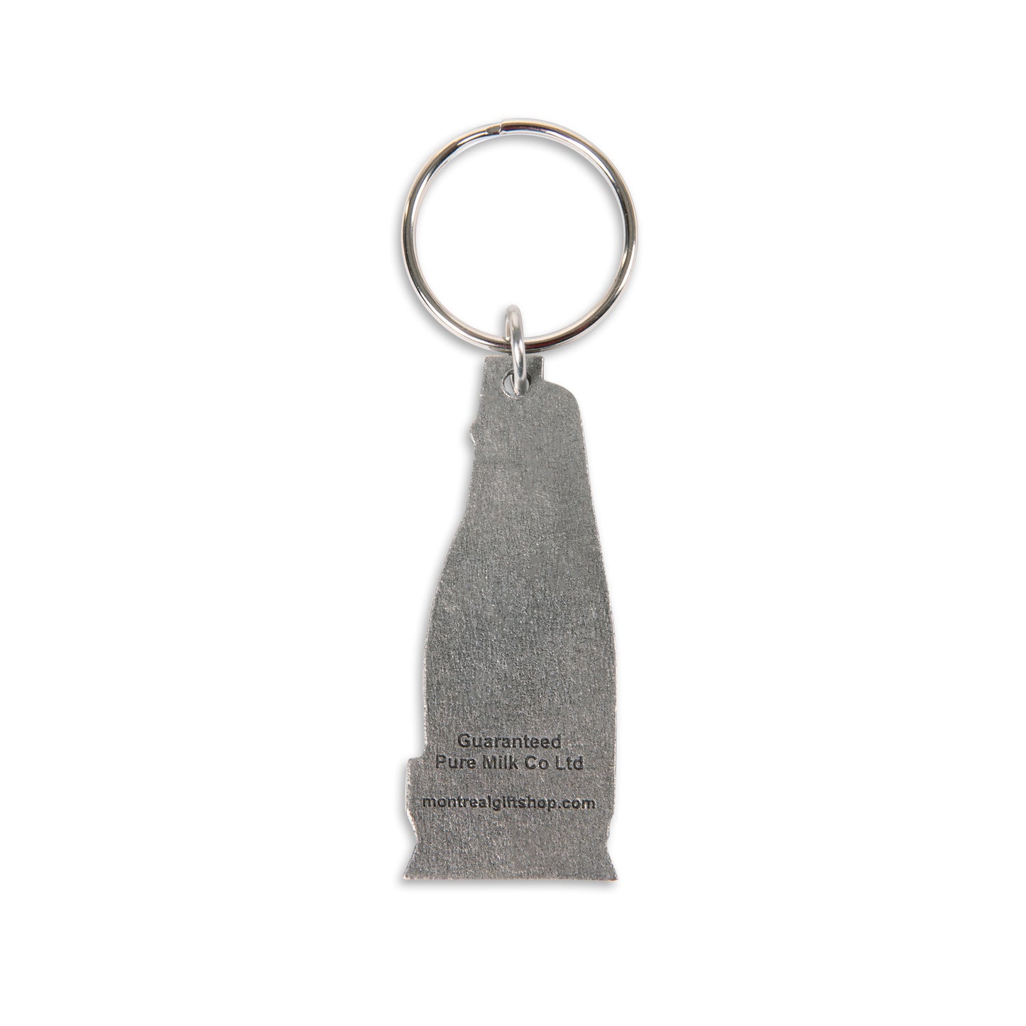 Guaranteed Pure Milk Co Pewter Keychain