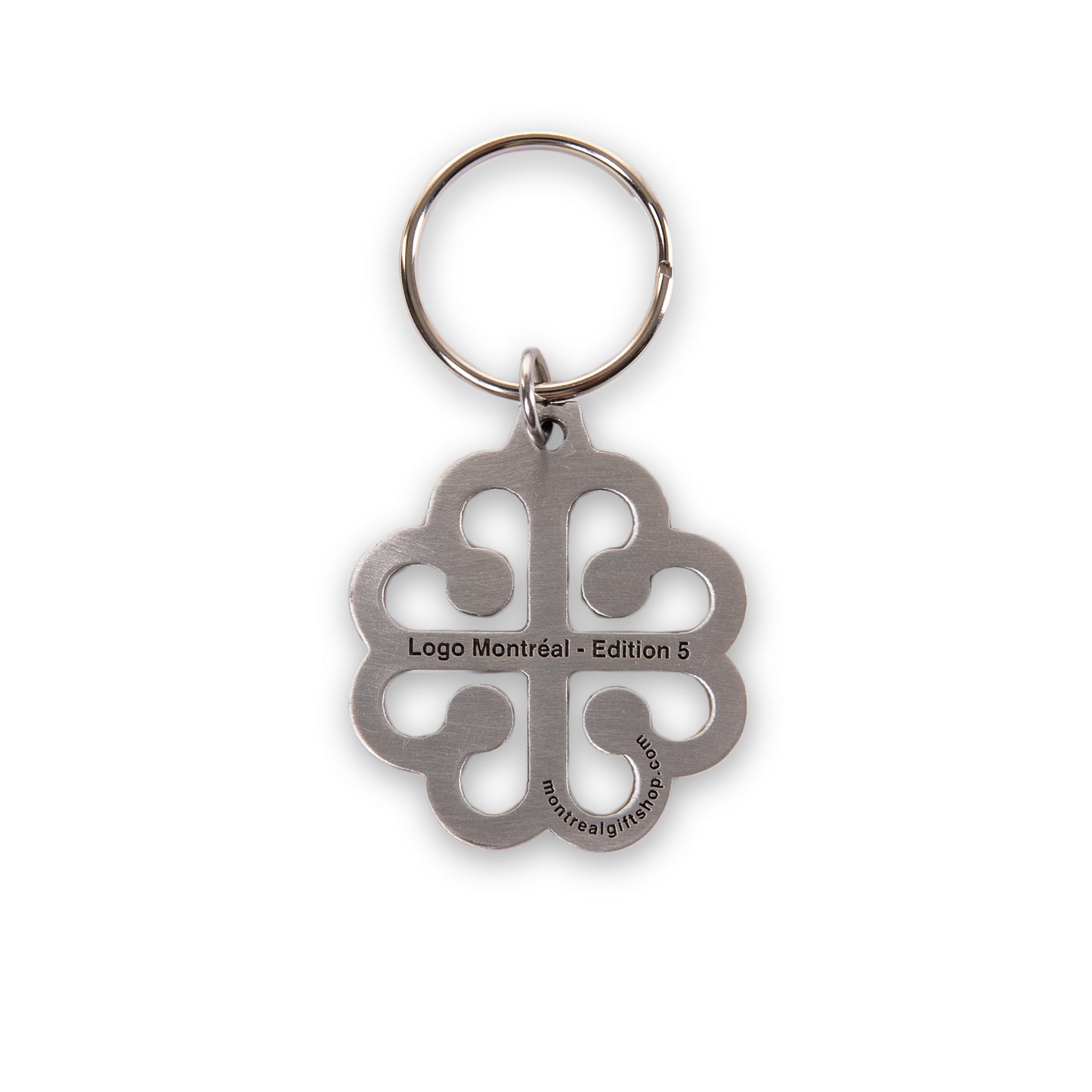 montreal logo, logo montreal, emblem, pewter, keychain, key ring, gift, souvenir, backside, engraved