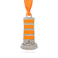 orange traffic cone, montreal, pewter ornament, holiday decoration, orange ribbon, gift, collectible, tree decoration, christmas ornament