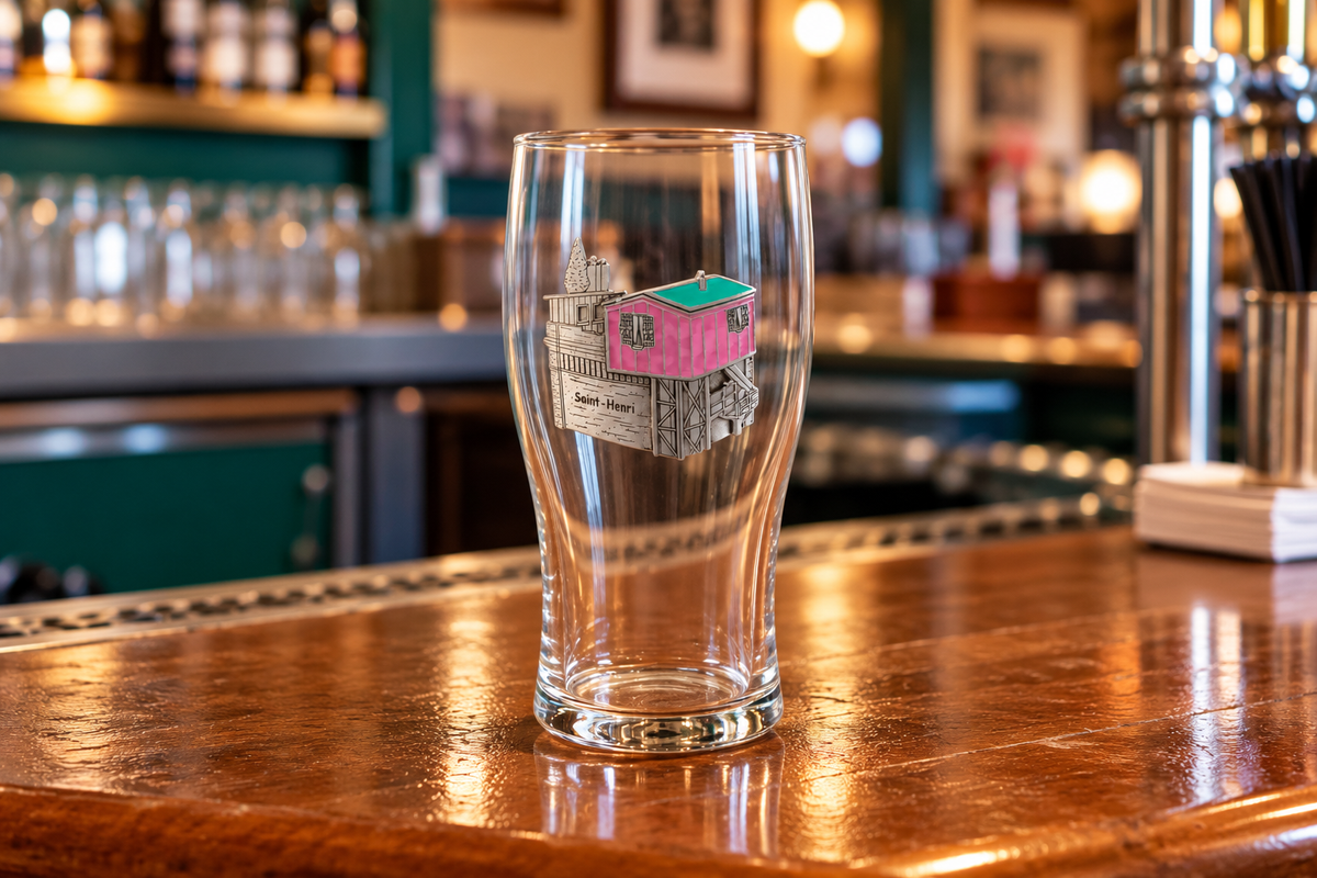Verre de bar Maison petit rose