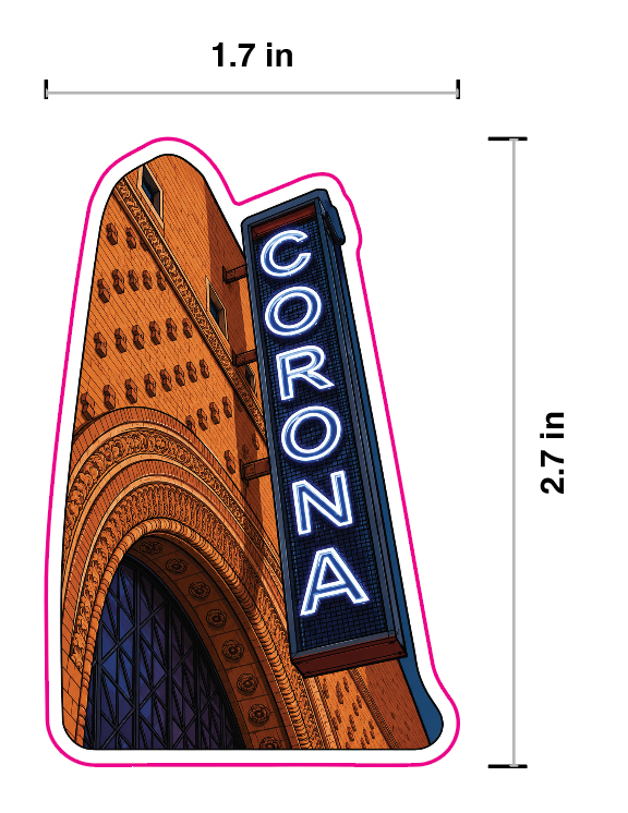 Autocollant Théâtre Corona