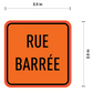 Autocollant rue barée