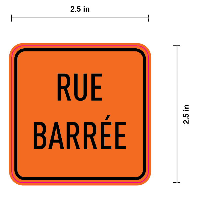 Autocollant rue barée