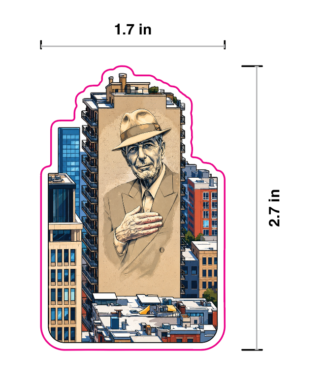 Autocollant murale de Leonard Cohen 