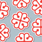 montreal logo sticker patterns on a light blue background