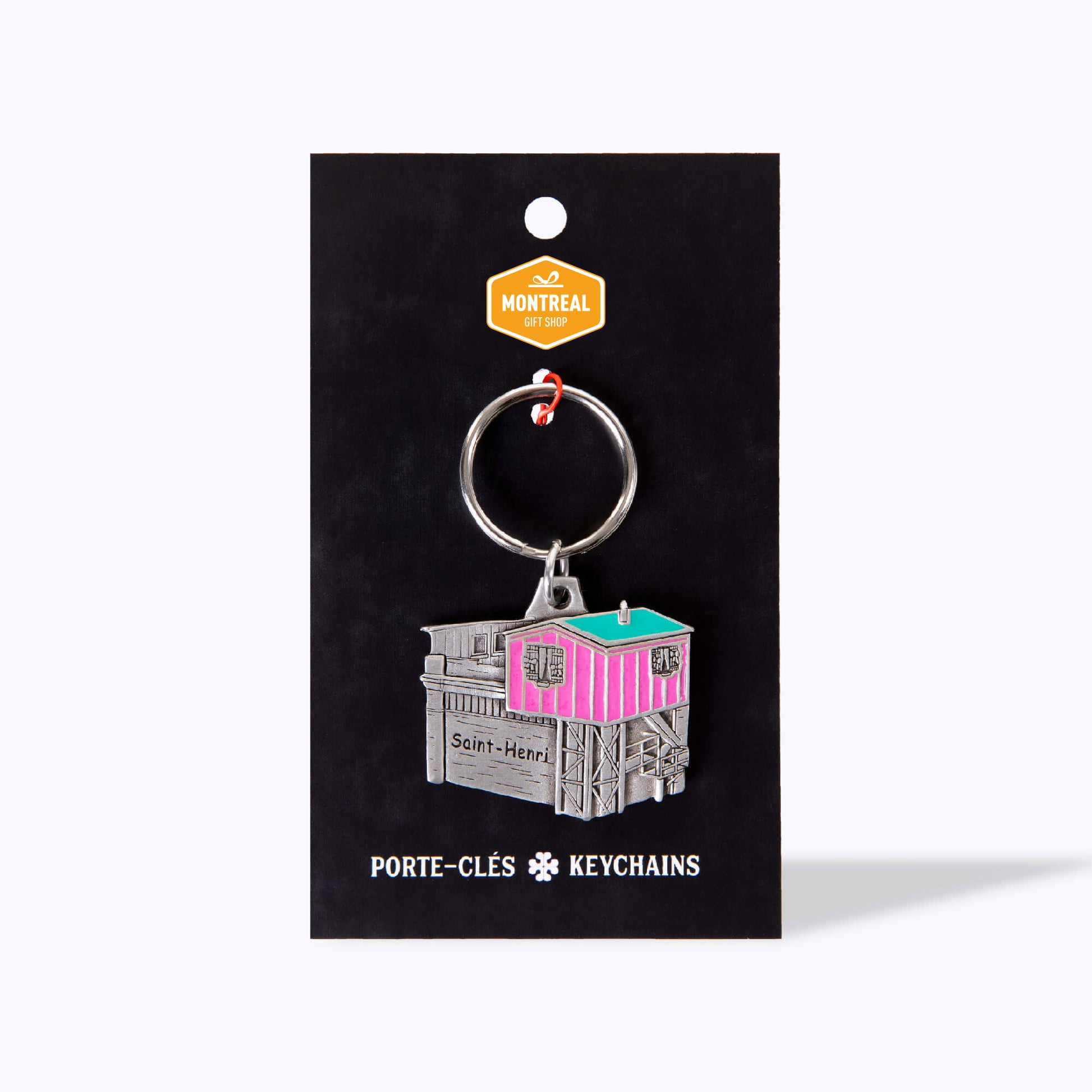 packaging, keychain, key ring, little pink house, maison rose, saint-henri, montreal print shop